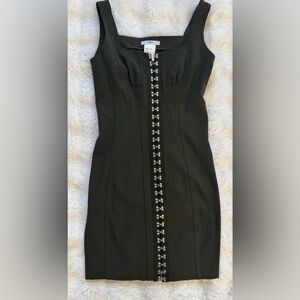 VERTIGO Paris Women’s Mini Dark Green Dress Size 6